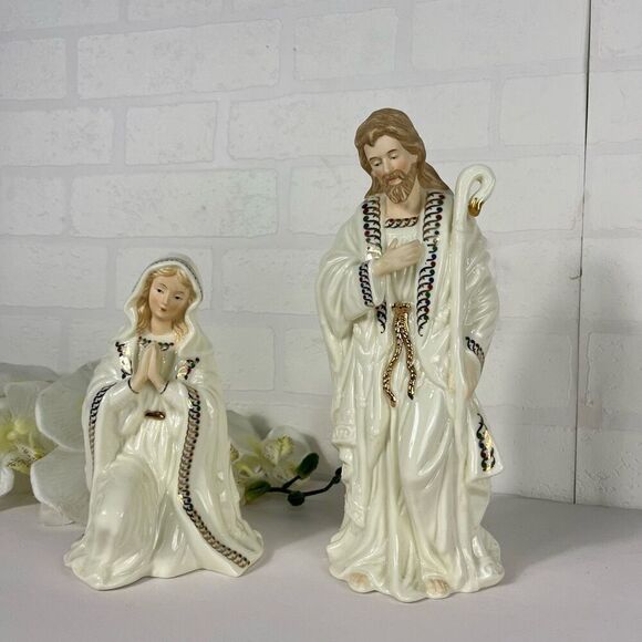 Bon Ton Jade Porcelain MARY AND JOSEPH - Picture 2 of 13